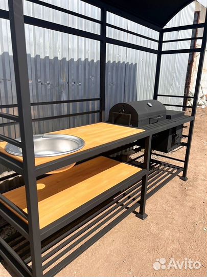 Мангал с мойкой