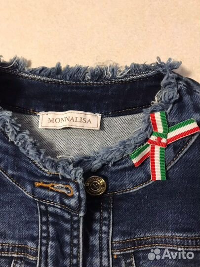 Джинсовая куртка детская Monna Lisa 128-134