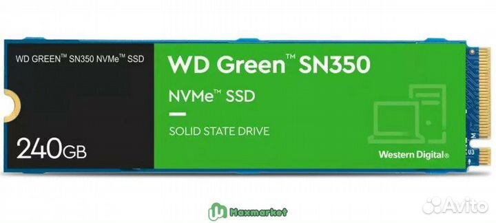 SSD M2 накопитель WD Green SN350 240 Гб