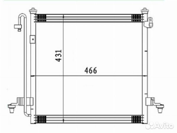 Радиатор кондиционера mitsubishi L200 2005-2014