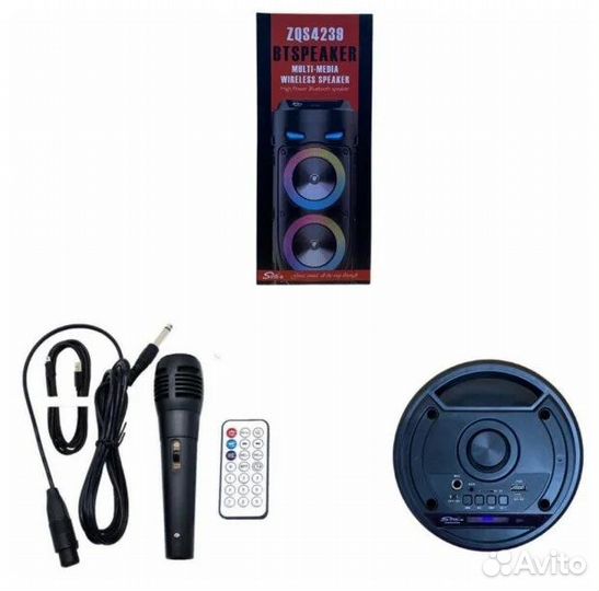 Портативная блютуз колонка ZQS 40см беспроводная
