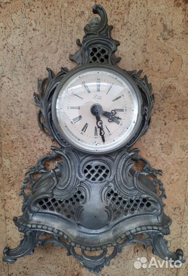 Винтажные каминные часы. Литьё. 1920 г. Европа