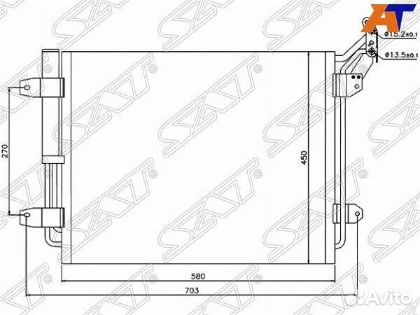 Радиатор кондиционера VW tiguan 07
