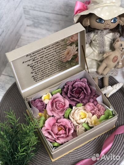 Зефирные розы в музыкальной шкатулке