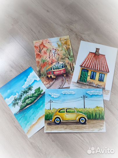 Рисунки в стиле скетчинг формат А4