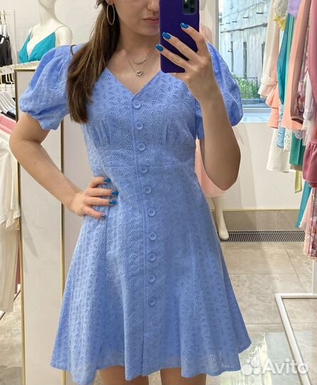 Платье летнее голубое