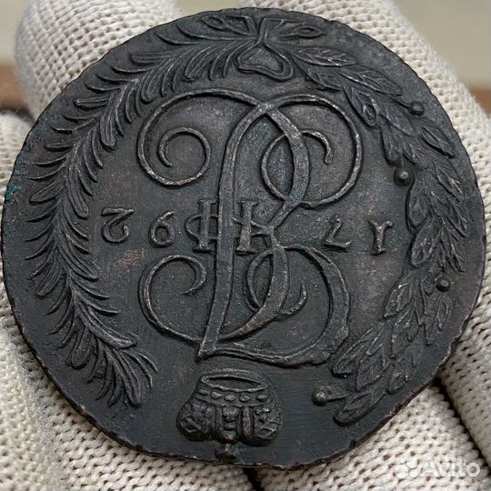 Монета 5 копеек 1792 ам