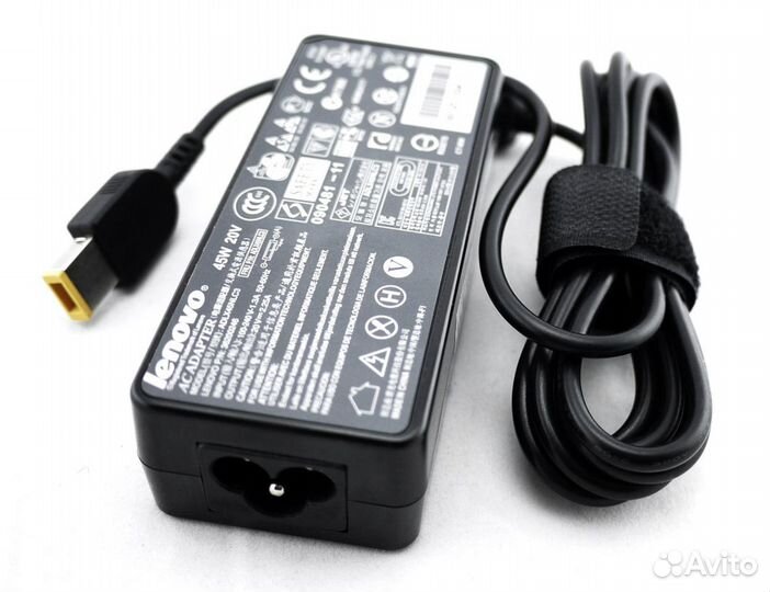 Блок питания Lenovo 20V 2.25A 45W, прямоугольный