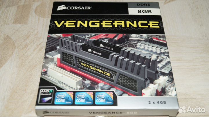 TOP DDR3 память Corsair Vengeance 8gb(4+4) 2400MHz