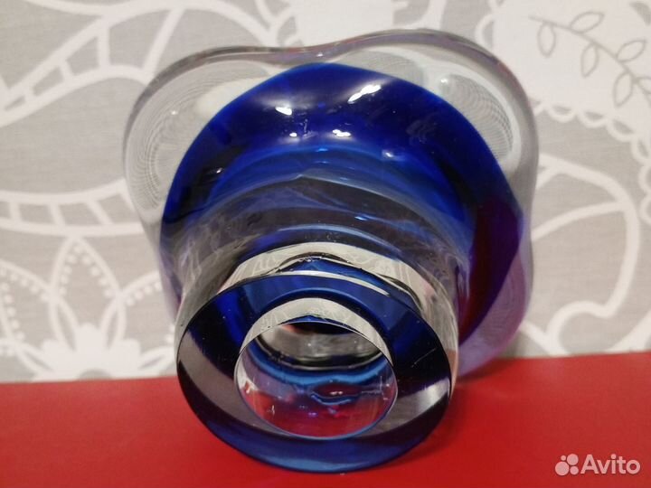 Ваза цветное гутное стекло