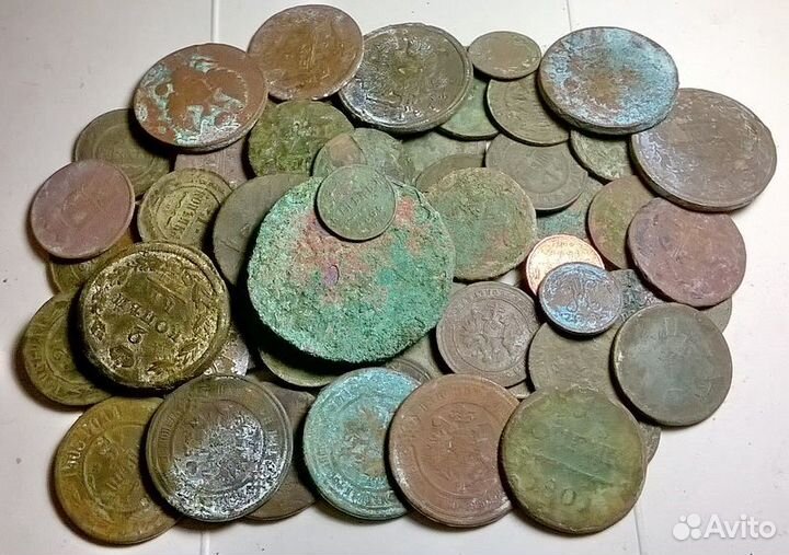 Медные монеты ри. 65 шт. Цена за все