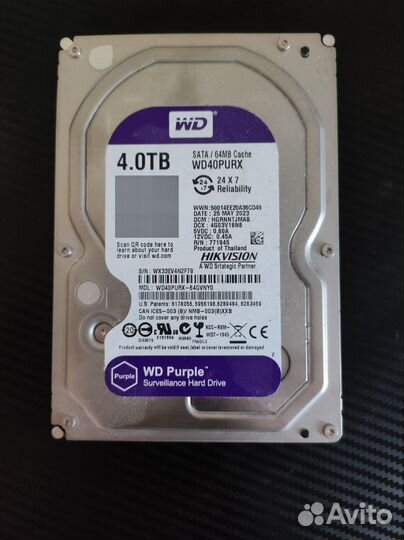 Жесткий диск WD Purple 4tb