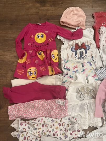 Детские вещи пакетом для девочки 9-12 мес