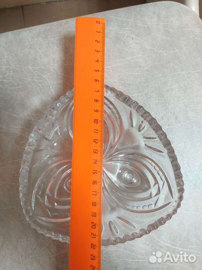 Ваза конфетница СССР хрусталь