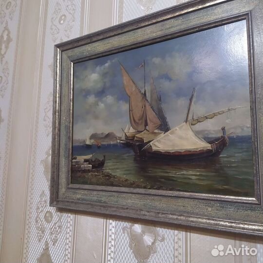 Картина маслом на холсте старинная