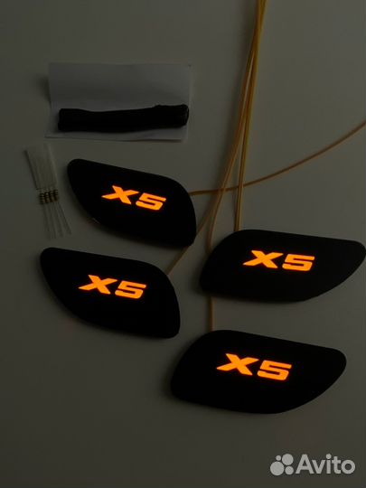 Led подсветка дверных ручек салона BMW X5 E53