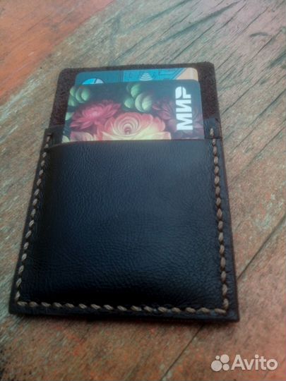 Картхолдер из натуральной кожи ручной работы