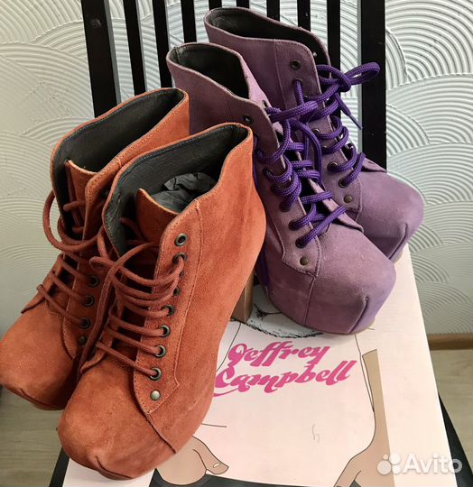 Ботильоны ботиночки Джефри Замша Jeffrey Campbell