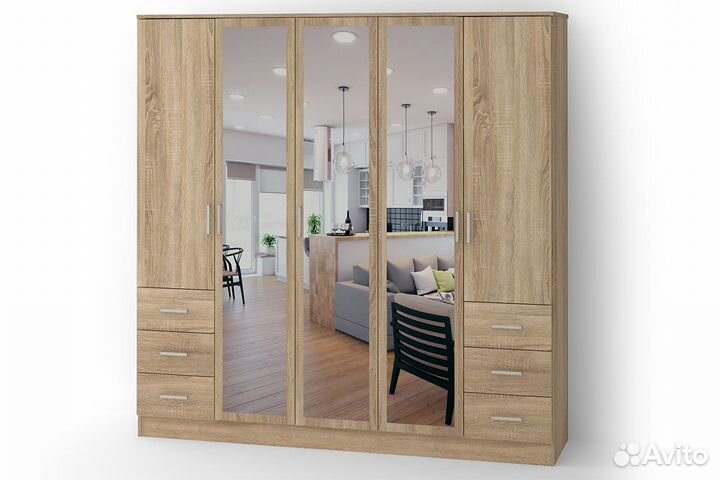 Шкаф пятистворчатый 