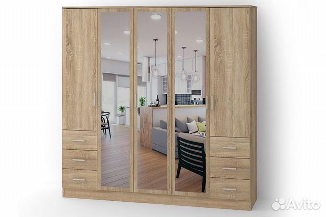 Шкаф пятистворчатый 