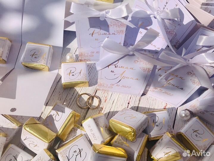 Подарки для гостей на свадьбу, свадебный шоколад