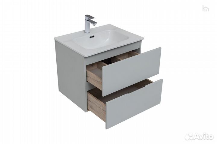 Тумба под раковину для ванной 60 (2 ящика) Алвита