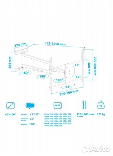 Кронштейн для телевизора на стену