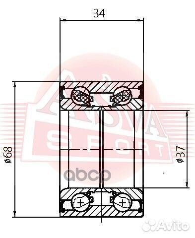 Подшипник ступицы DAC37680034 asva