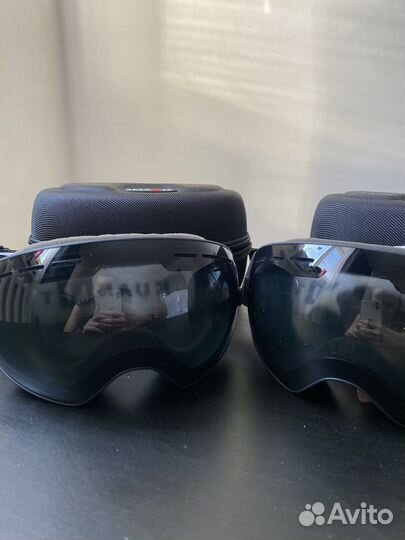 Горнолыжные очки маска серая
