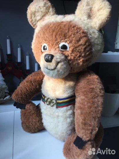 Мишка Олимпийский СССР 80е г. оригинал 58 см