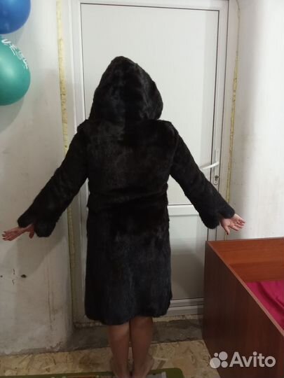 Шуба норковая с капюшоном 50 52 бу