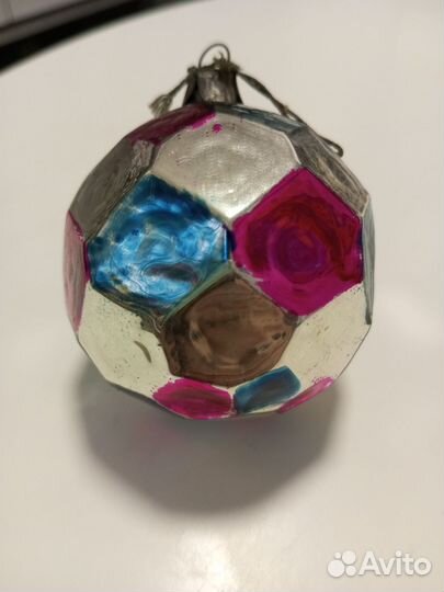 Елочные игрушки СССР шар с гранями