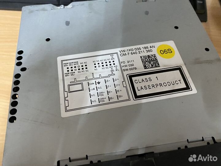 Магнитола Volkswagen RCD310 1K0 035 186 AN