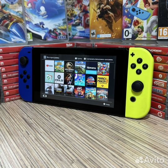 Прошитый Nintendo Switch 300Gb+Любые Игры