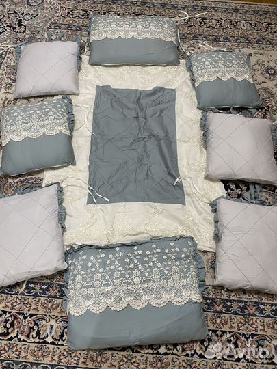 Постельное белье в кровать детскую с бортиками