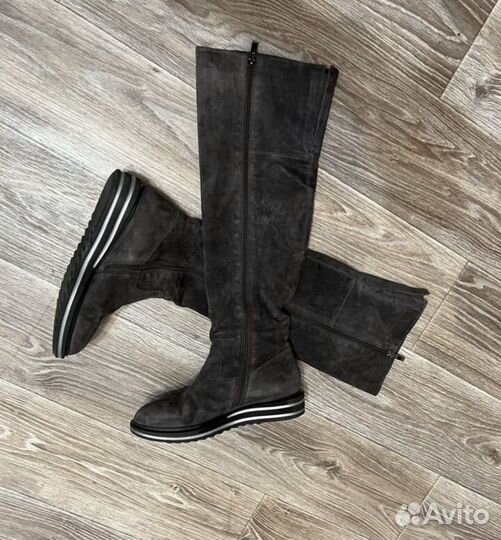 Сапоги натуральный замш