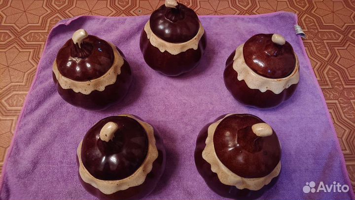 Горшки керамические с крышкой б/у