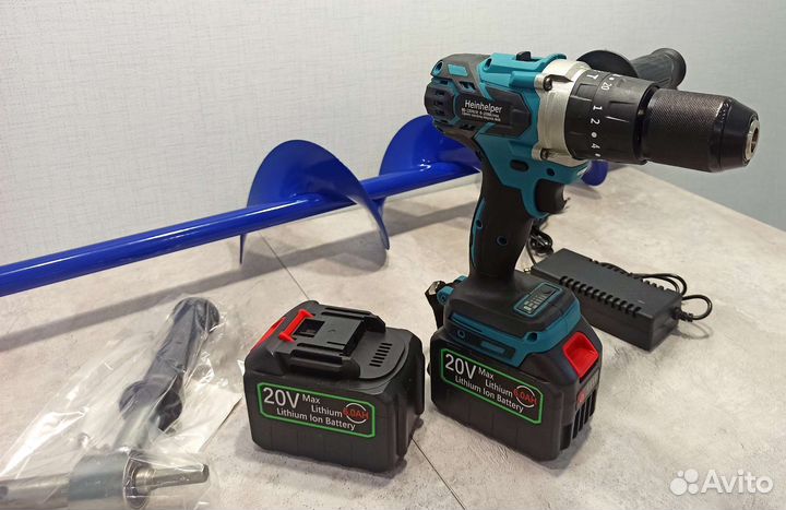 Комплект для ледобура шуруповерт + Тонар 130