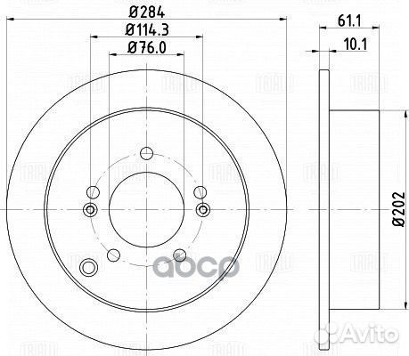 Диск тормозной hyundai ix35/santa FE (SM) /traje