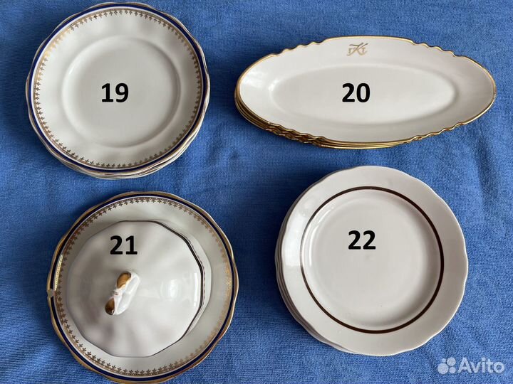 Много разной посуды, сервизы СССР