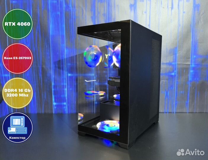 Собранный компьютер 2670V3-RTX4060-16DDR4-GED71-X99