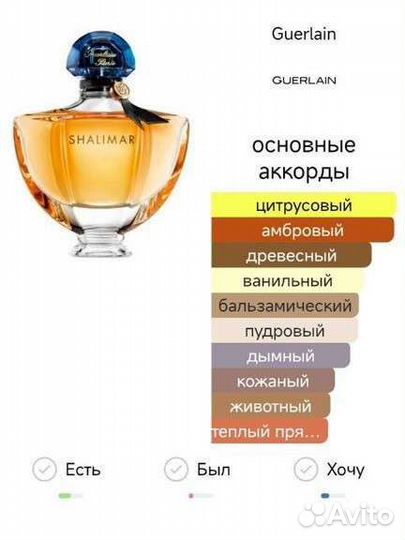 Парфюмерная вода. Shalimar