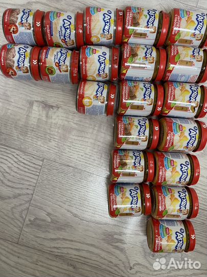 Агуша мясное пюре 20 шт