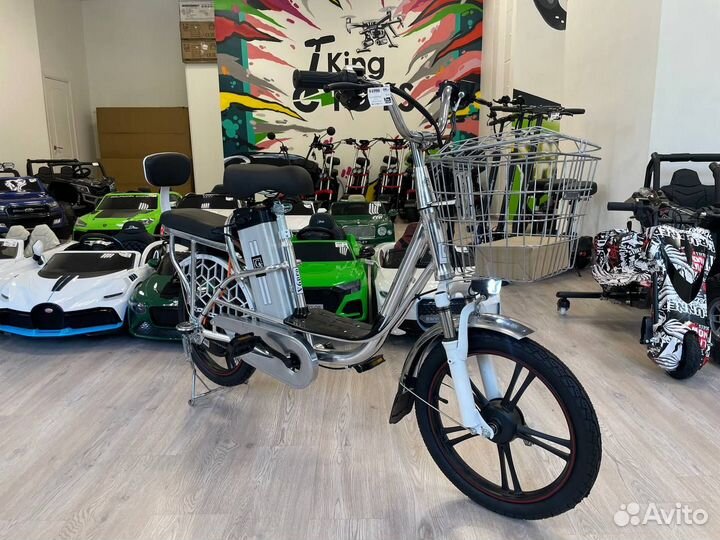 Электровелосипед GT V6 Pro Silver 20ah