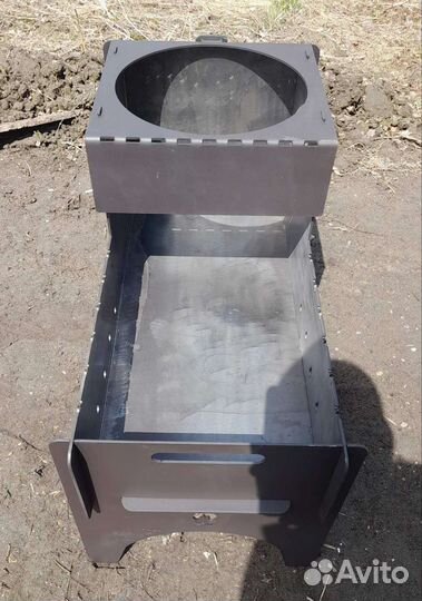 Мангал с печью под казан разборный