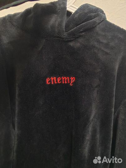 Zxcursed enemy system plush hoodie black