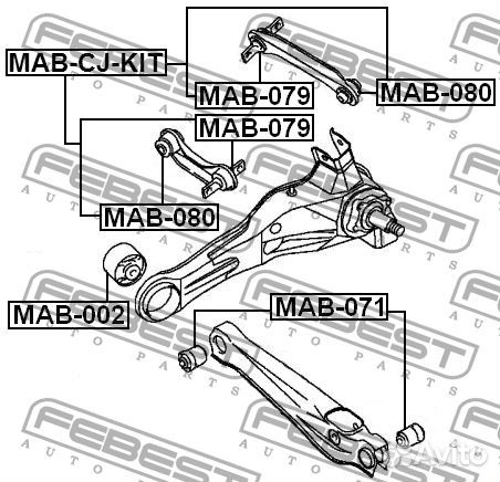 Сайлентблок febest mab079