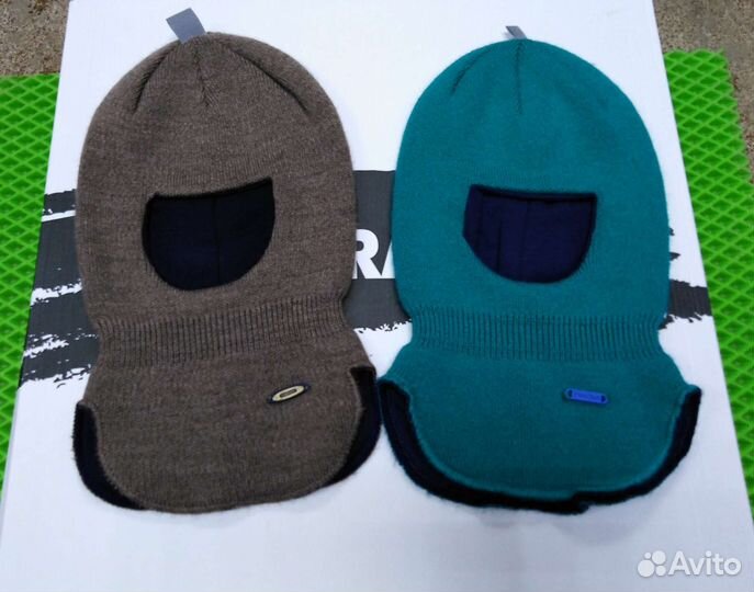 Детская демисезонная шапка - шлем на мальчика