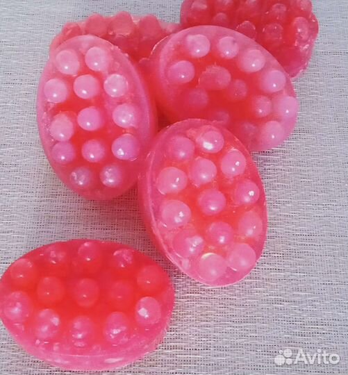 Массажное мыло с морской солью и маслом розы