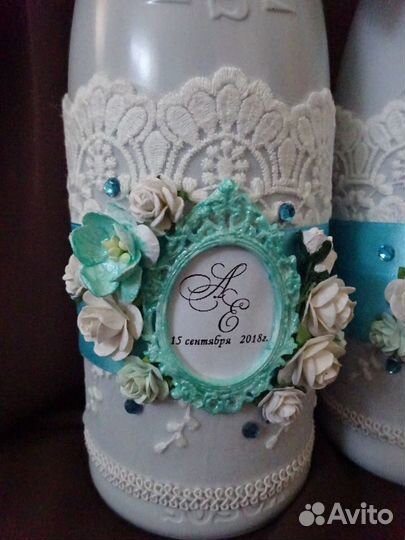 Свадебные бокалы ручной работы